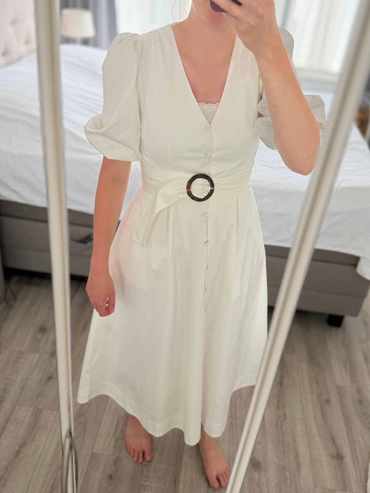 Ted Baker jurk maat M - Zo goed als nieuw, Kleding | Dames, Jurken, Maat 38/40 (M), Wit, Ophalen of Verzenden, Zo goed als nieuw