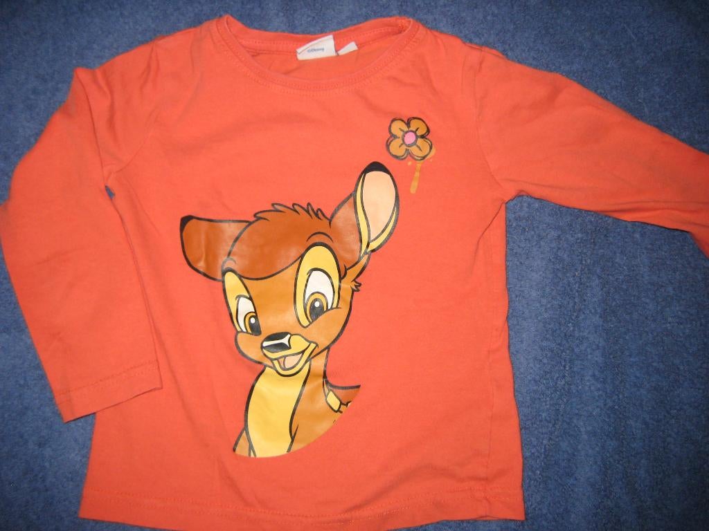 Oranje shirt, 98/104, Disney, Ophalen of Verzenden, Zo goed als nieuw, Meisje, Shirt of Longsleeve