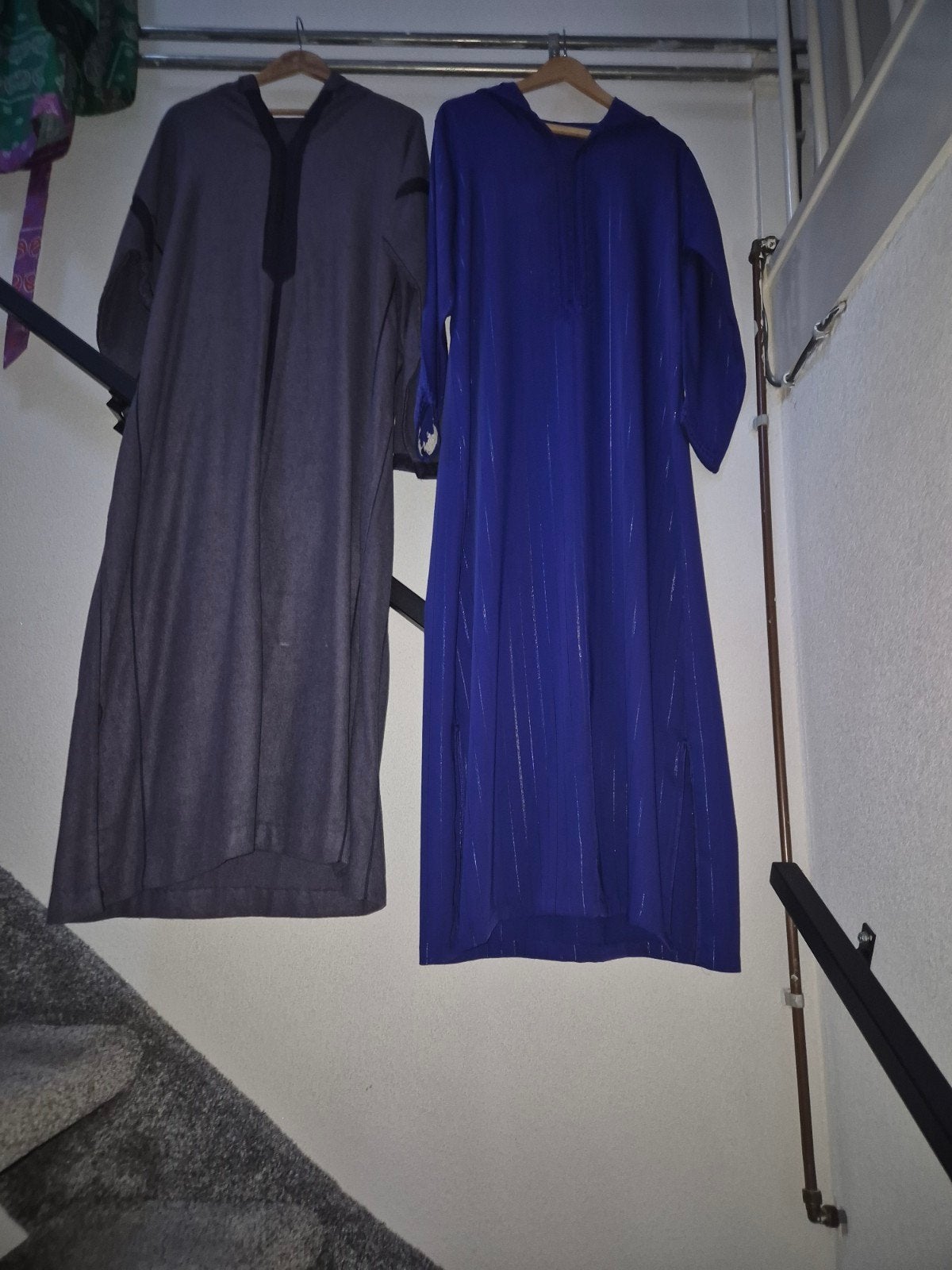Set van 2 Marokkaanse kaftans, grijs en blauw, Maat 42/44 (L), Nieuw, Ophalen of Verzenden, Onbekend