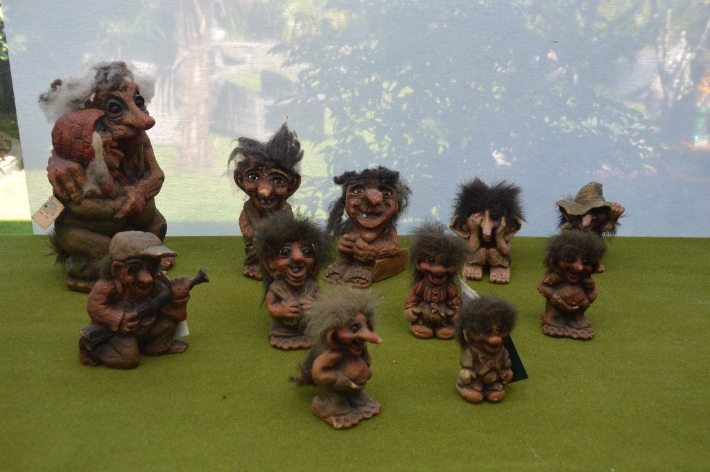 11 vintage Noorse Nyform trollen in verschillende maten, Verzamelen, Ophalen of Verzenden, Gebruikt, Fantasy