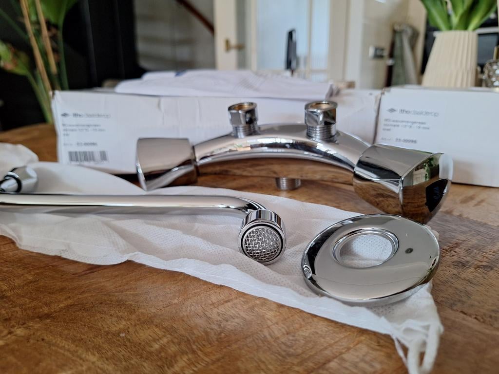 Itho Daalderop Wandmengkraan 03-00096 - Nieuw in doos, Ophalen of Verzenden, Nieuw, Chroom, Kraan