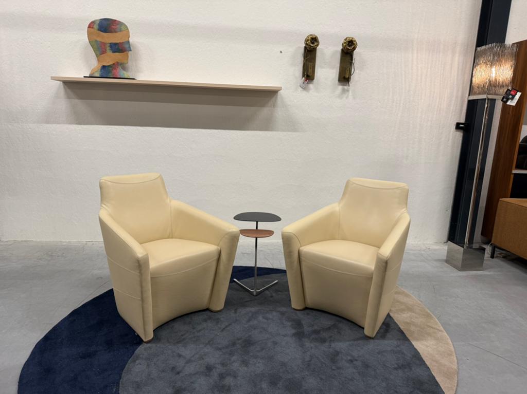 2 als nieuw Leolux Fiji Fauteuils senso leer Design stoel, Huis en Inrichting, Leolux, Leer, Ophalen of Verzenden, Zo goed als nieuw
