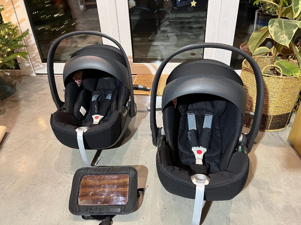 2x Cybex Cloud Z2 i-size (zwart) en 1x Prenetal autospiegel, Gebruikt, 0 t/m 13 kg, Ophalen, Overige merken
