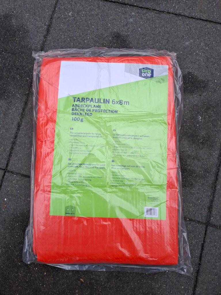 Nieuw Dekzeil / Tarpaulin 6x8m - Ongebruikt in verpakking, Doe-het-zelf en Verbouw, Zeil en Folie, Ophalen