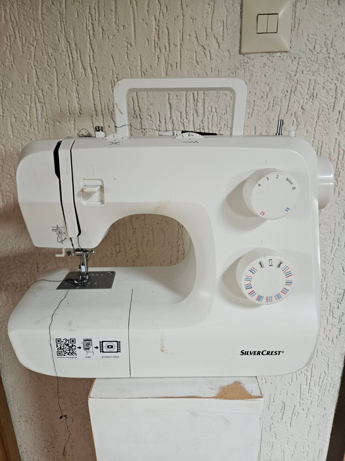 SilverCrest SNM 33 C1 Naaimachine - Wit, Hobby en Vrije tijd, Naaimachines en Toebehoren, Ophalen of Verzenden, Gebruikt, Naaimachine