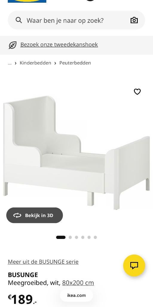 ikea kinderbed busunge, Kinderen en Baby's, Kinderkamer | Bedden, Ophalen, Gebruikt, 70 tot 85 cm, Lattenbodem