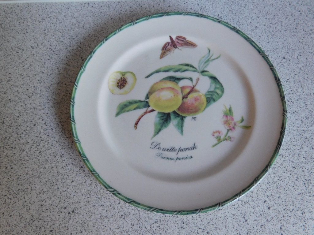 Bord 17,5 cm. Witte Perzik Botania Janneke Brinkman JBS, Ophalen of Verzenden, Zo goed als nieuw, Overige stijlen, Kop(pen) en/of Schotel(s)