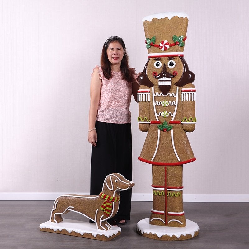 Gingerbread Nutcracker 183 cm - Notenkraker - Peperkoek, Diversen, Kerst, Ophalen, HorecaBeelden, Nieuw, HorecaBeelden