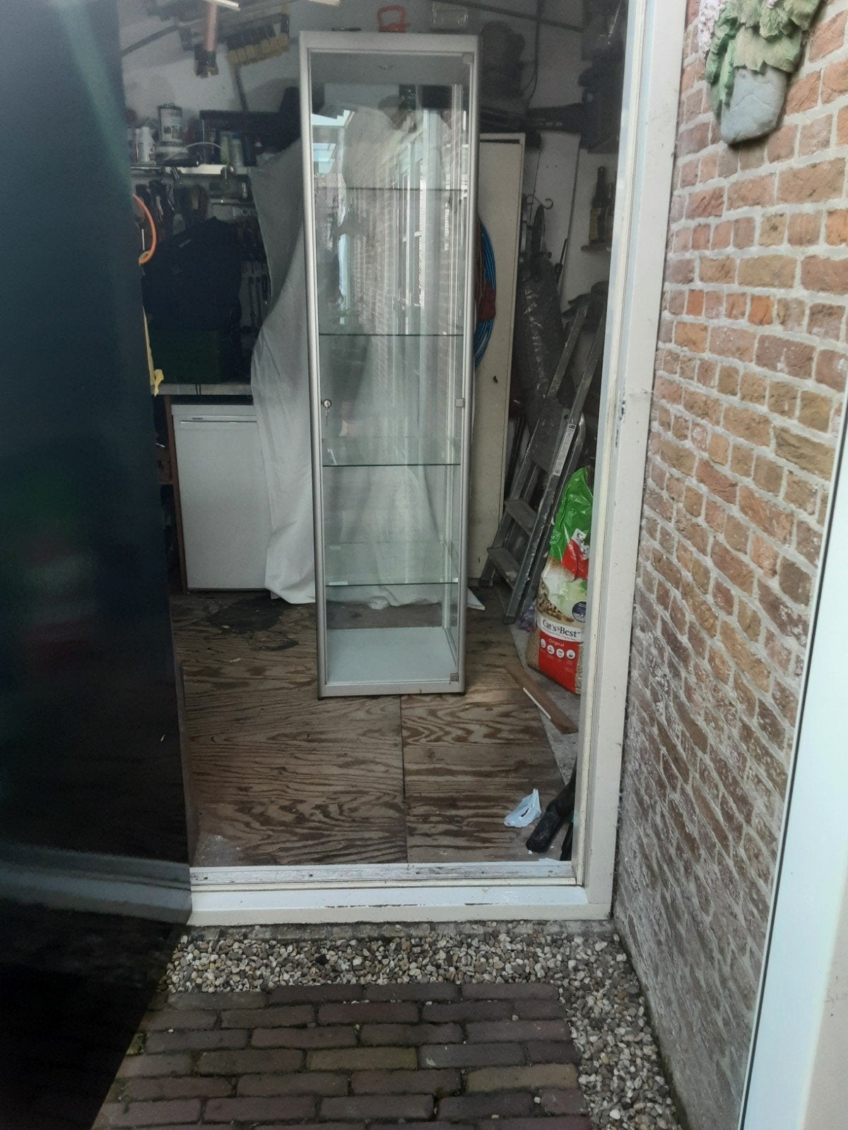 Glazen vitrinekast met slot -  2 stuks, Ophalen, Modern, functioneel, 50 tot 100 cm, Glas