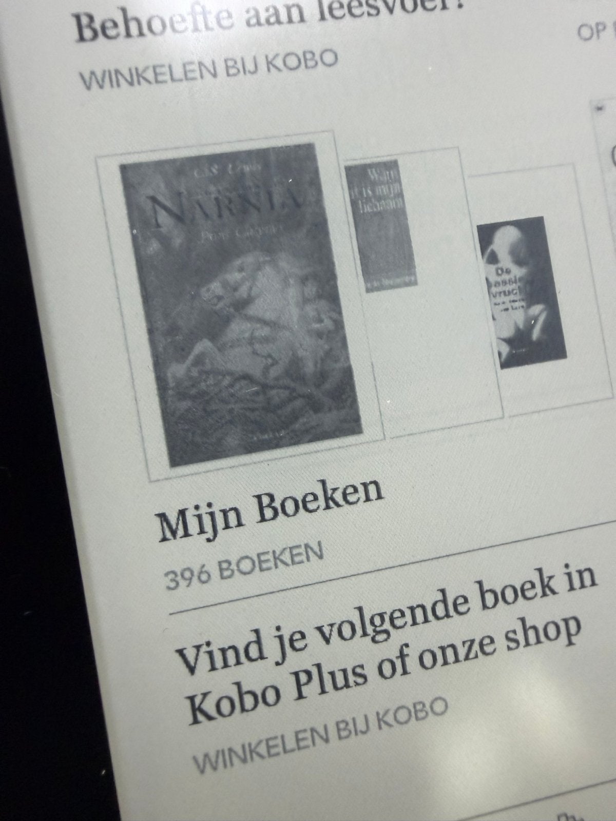 Kobo Aura N514 e-reader met hoes en USB-kabel + 396 boeken, S, Ophalen of Verzenden, Zo goed als nieuw, D