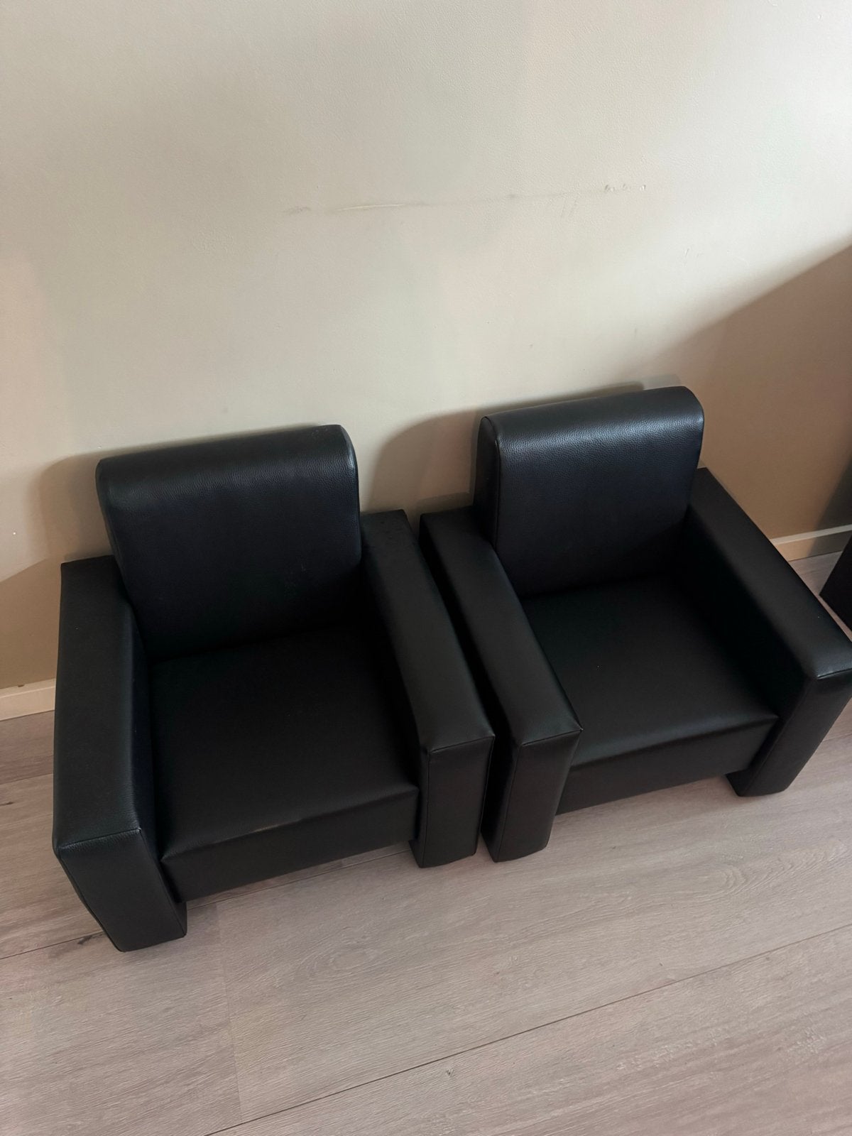 Kinderfauteuil - Zwart Kunstleer, Ophalen, Nieuw, Stoel