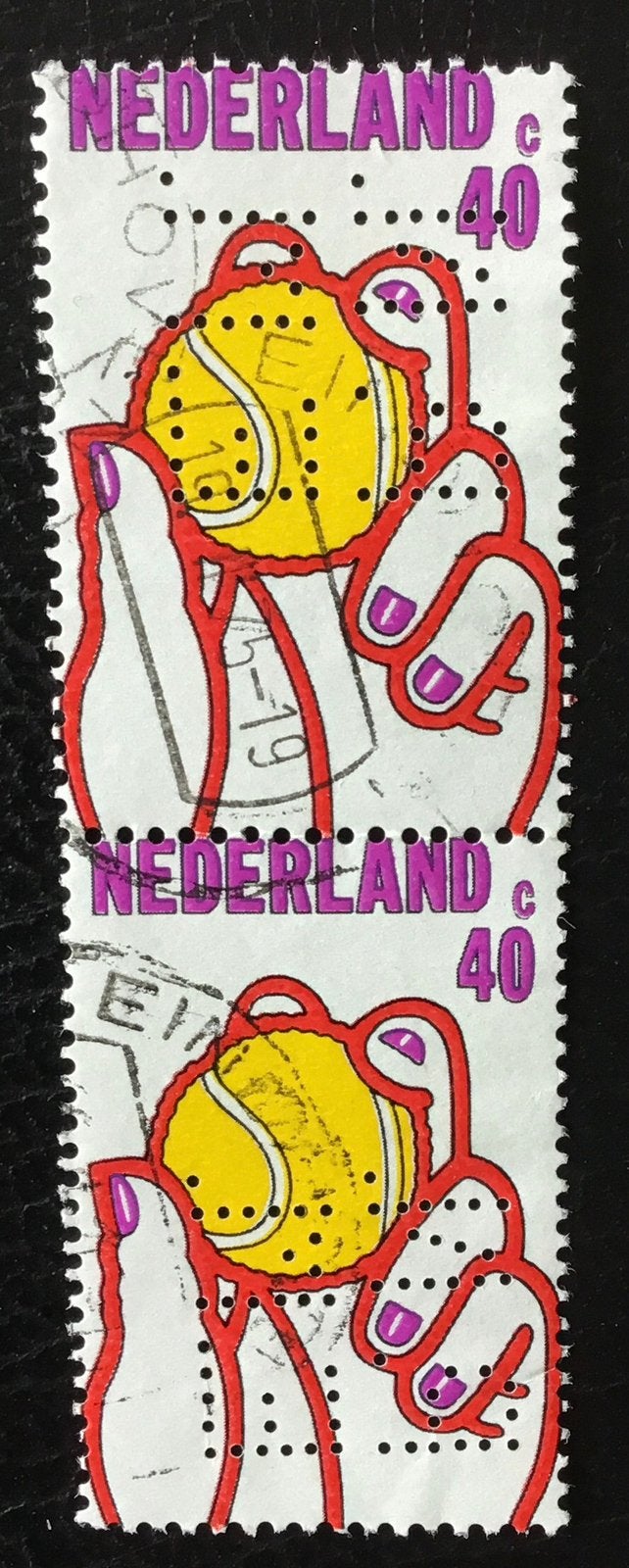 Perfins Nederland kavel pa30, Ophalen of Verzenden, Na 1940, Gestempeld