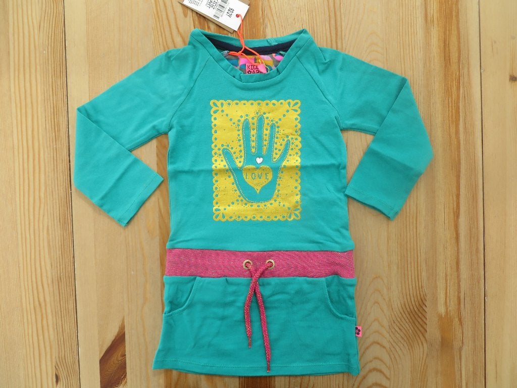 Nieuw groen jurkje Kidz-art maat 92, Ophalen of Verzenden, Nieuw, Meisje, Jurk of Rok
