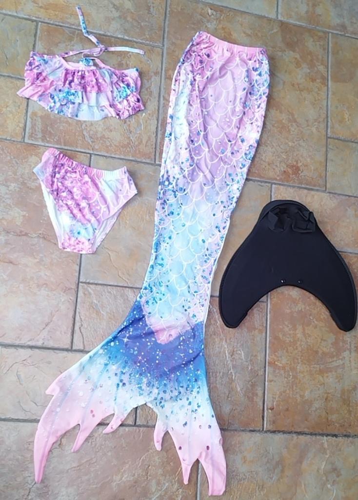 Mermaid Sisters Zeemeermin Staart Set voor Meisjes, Ophalen of Verzenden, Zo goed als nieuw, Overige maten