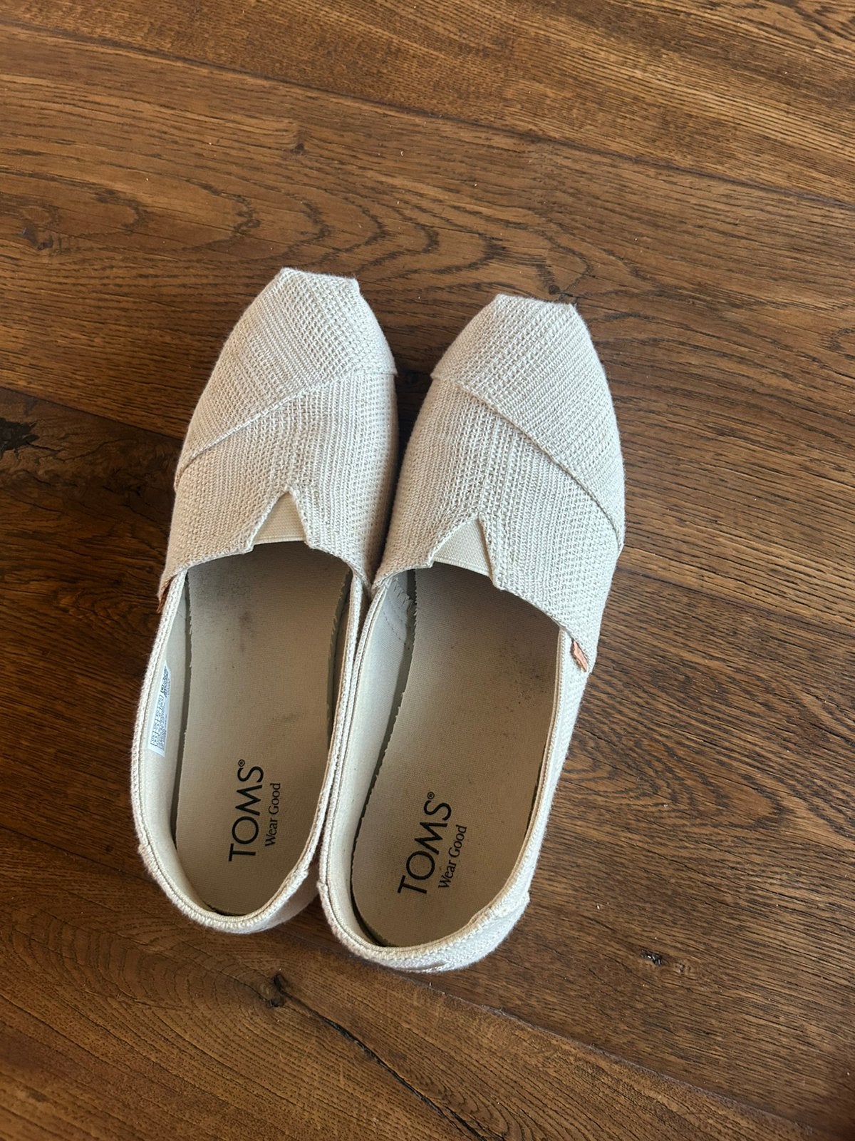 Toms espadrilles dames creme met glinster, Ophalen of Verzenden, Zo goed als nieuw, Beige, Espadrilles of Moccasins
