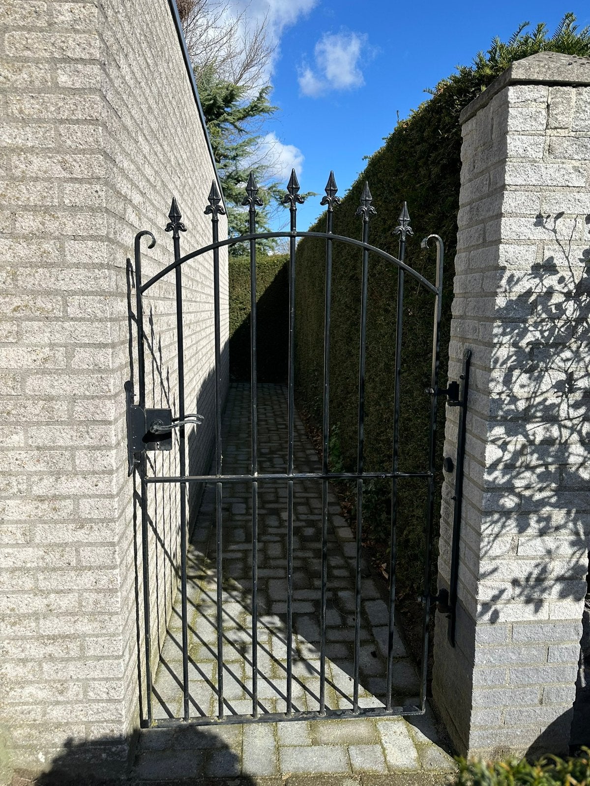 Smeedijzeren poort (zwart), Ophalen, Gebruikt, IJzer, Sierhekwerk