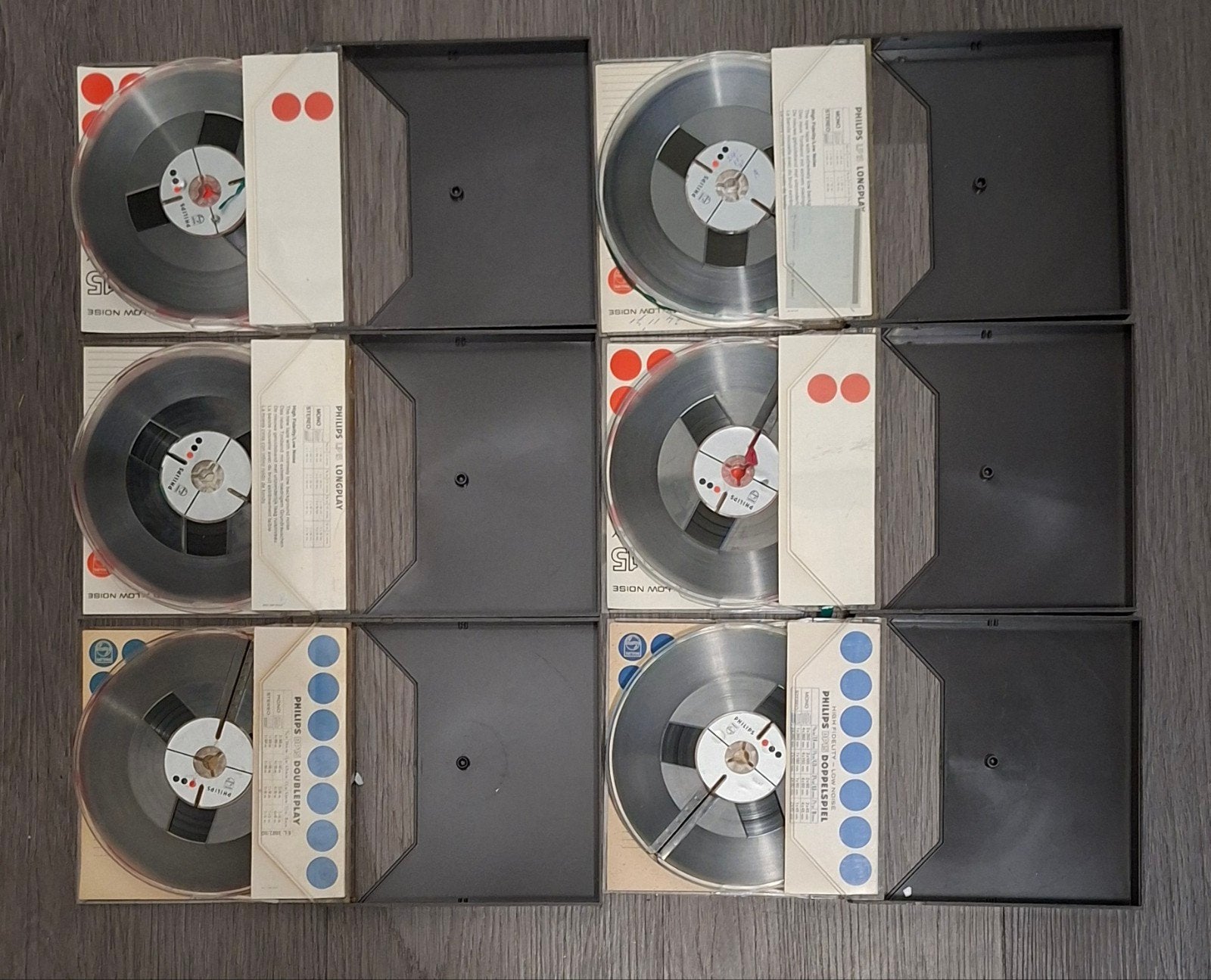 Philips banden voor bandrecorder - 6 stuks, Audio, Tv en Foto, Ophalen of Verzenden, Onderdeel, Met banden