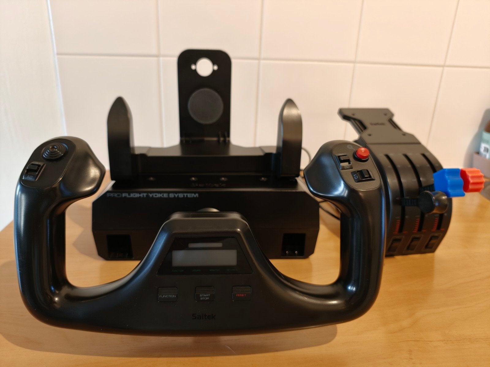 Saitek Pro Flight Yoke System + Throttle Quadrant, Spelcomputers en Games, Spelcomputers | Overige, Gebruikt, Overige merken, Ophalen of Verzenden