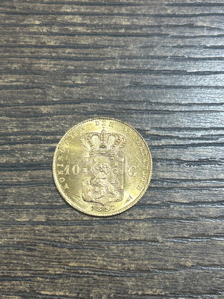 Gouden Tientje 1897 Koningin Wilhelmina, Koningin Wilhelmina, Losse munt, 10 gulden, Goud