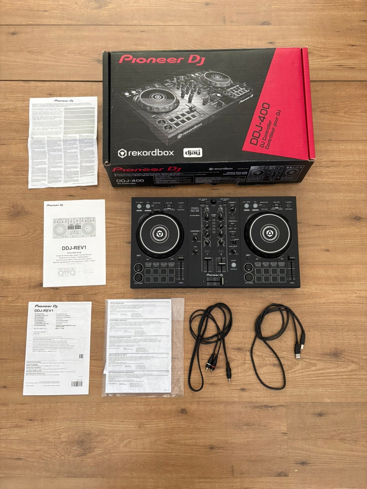 Pioneer DDJ-400 complete DJ-set inclusief doos, kabels, etc., Ophalen of Verzenden, Zo goed als nieuw, Dj-set, Pioneer