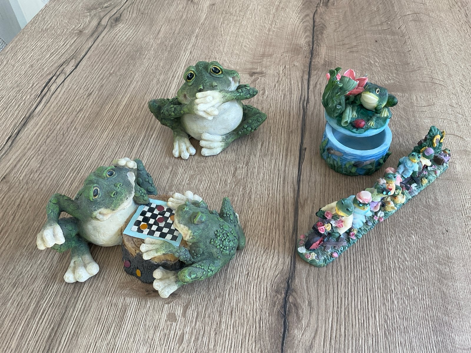 Leuke kikkers decoratie set, Groen, Overige stijlen, Ophalen of Verzenden, Zo goed als nieuw