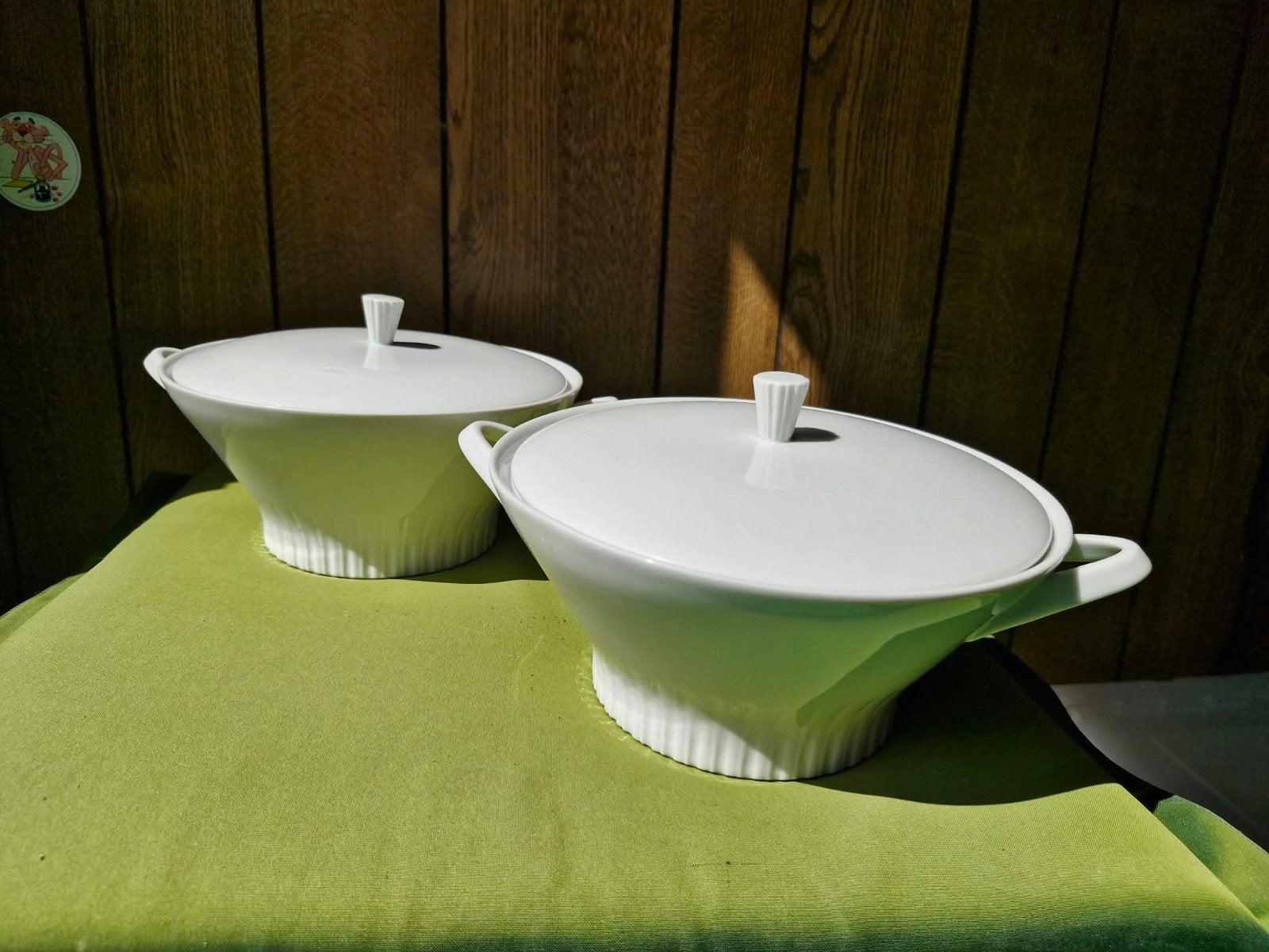 2x Scherzer Bavaria Germany Terrine - Wit - 22 cm, Huis en Inrichting, Overige merken, Klassiek, Ophalen of Verzenden, Porselein
