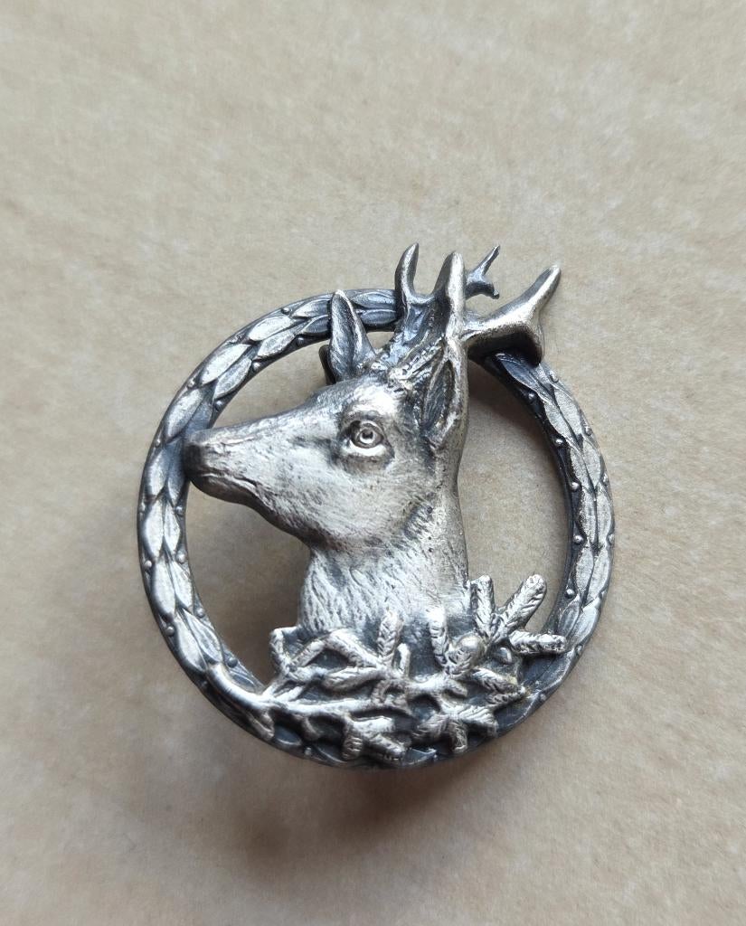 Jacht Jager Hert broche, Gebruikt, Niet vindbaar, Niet vindbaar, Speldje of Pin