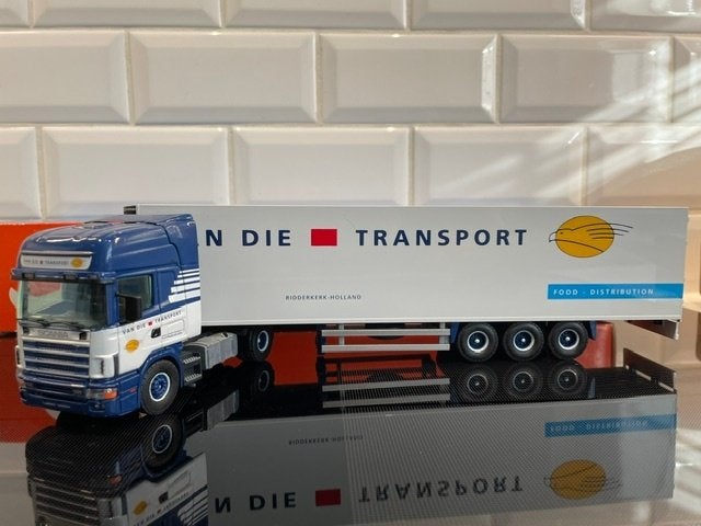 Tekno Scania 114L 4x2 - Van Die, Hobby en Vrije tijd, Modelauto's | 1:50, Ophalen of Verzenden, Zo goed als nieuw, Bus of Vrachtwagen