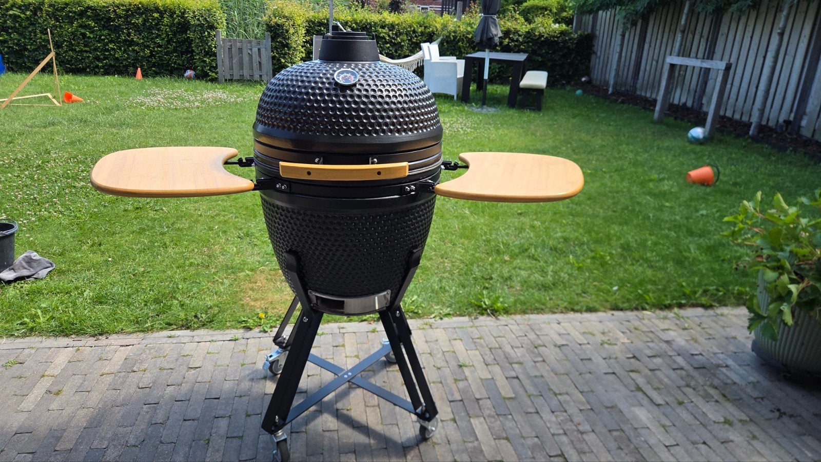 Onderstel, zijtafels en hoes voor een kamado 21 inch, Tuin en Terras, Barbecue-accessoires, Ophalen, Nieuw, Kamado