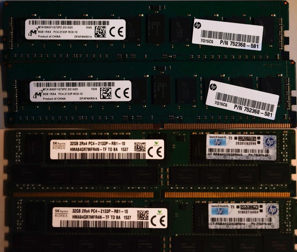 112 GB DDR4 2133mhz en 2400mhz server/desktop geheugens, Computers en Software, RAM geheugen, DDR4, Ophalen of Verzenden, Gebruikt