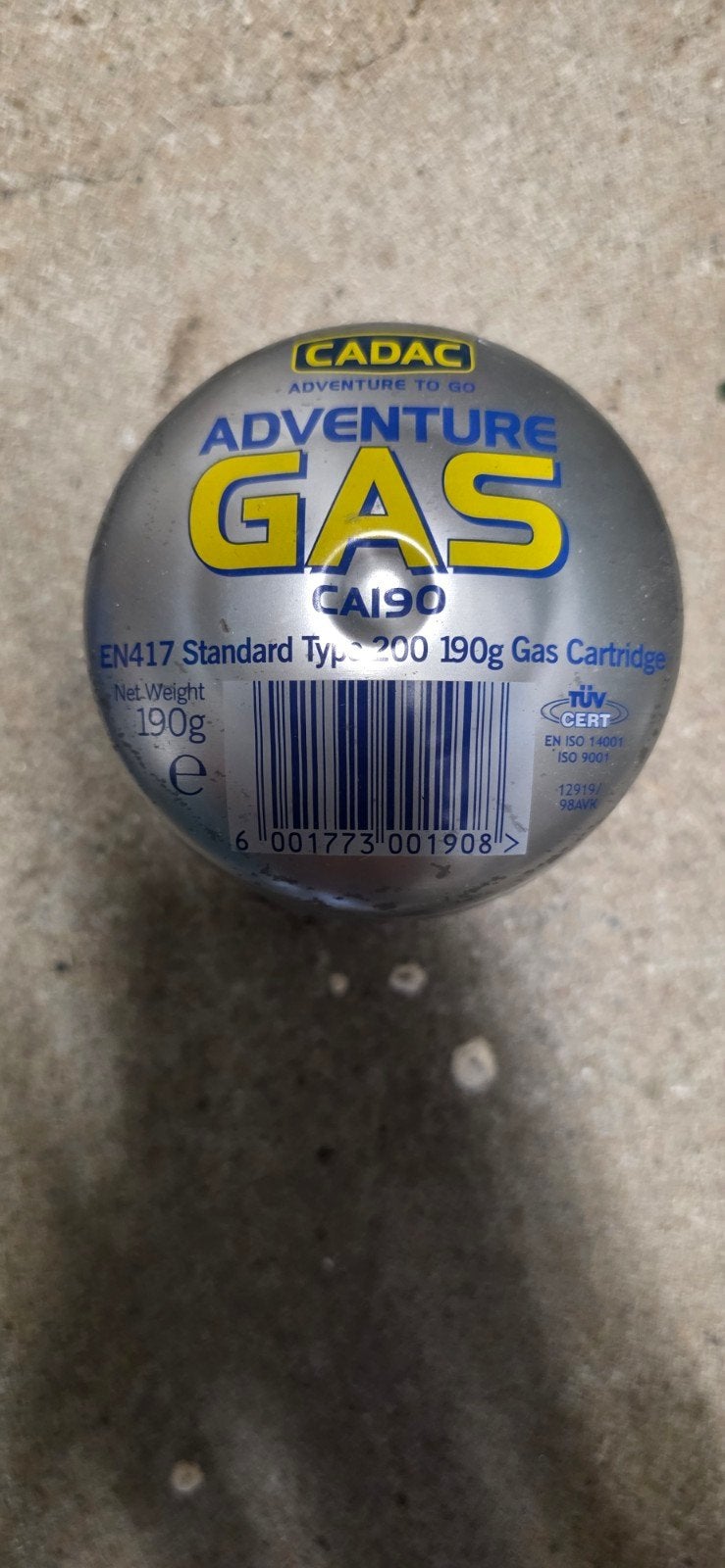 Cadac Adventure Gas CA190 Gaspatroon 190g, Ophalen of Verzenden, Nieuw
