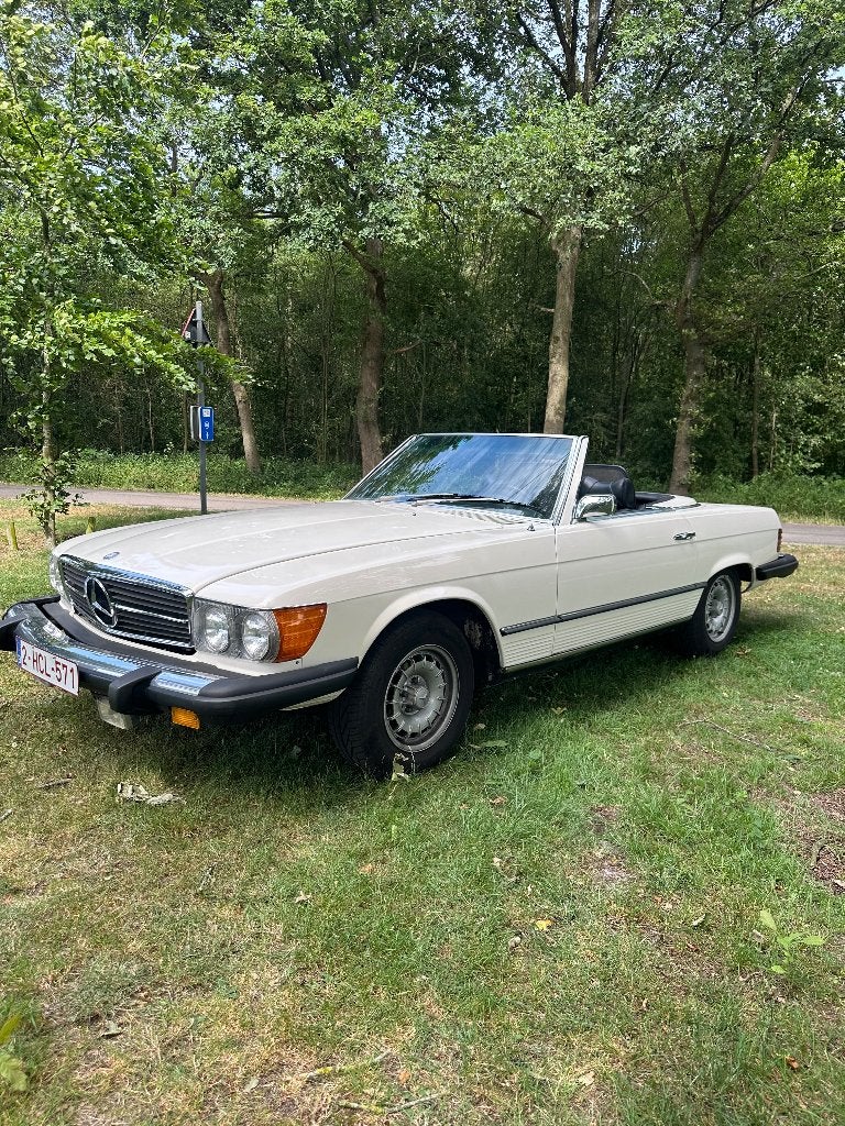 MERCEDES 450 SL, Auto's, Automaat, Achterwielaandrijving, Wit, Leder