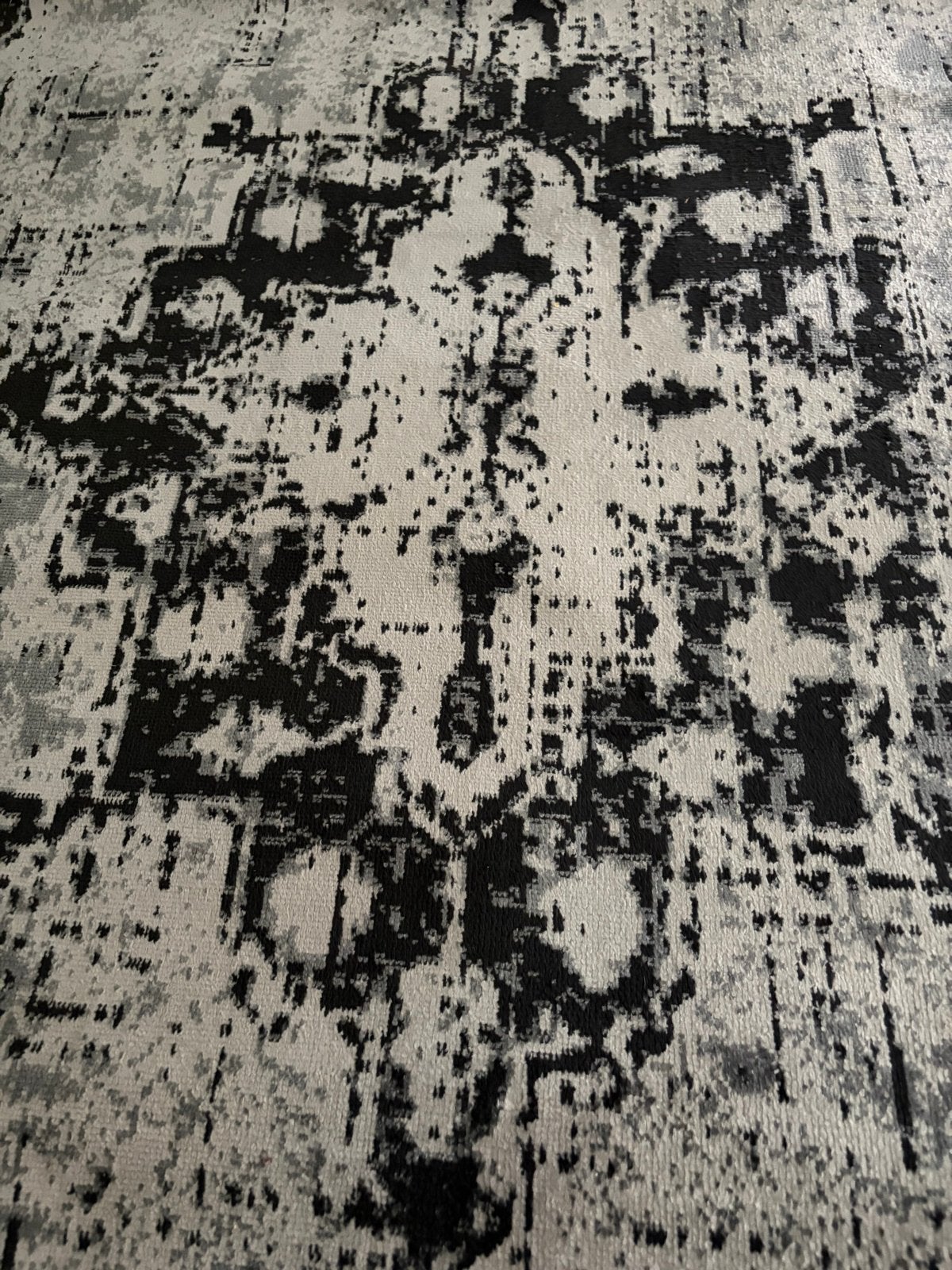 Modern grijs/zwart vloerkleed, Ophalen, Gebruikt, 200 cm of meer, 200 cm of meer