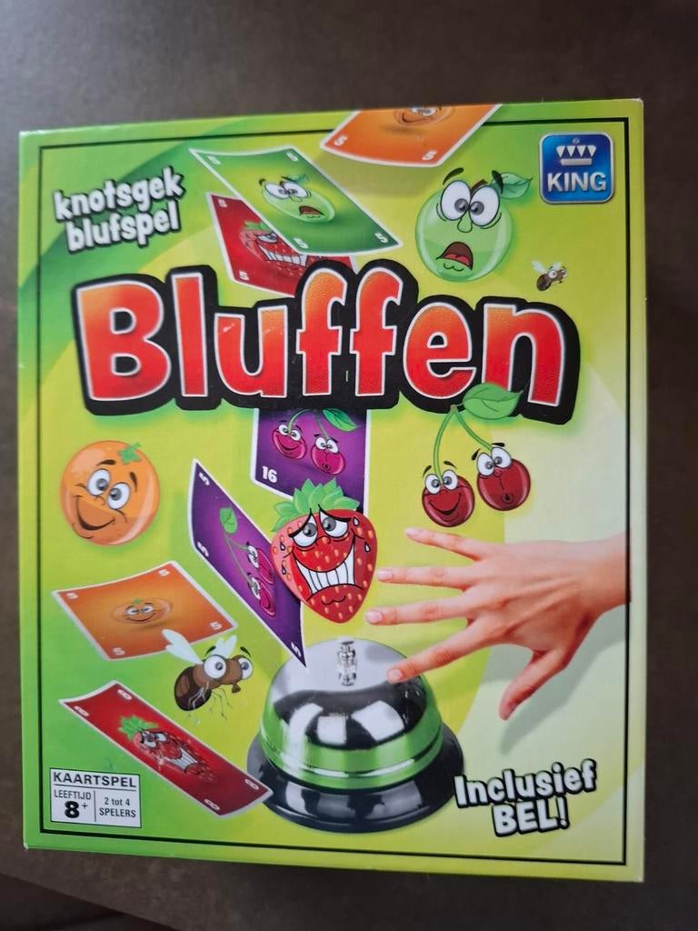 Bluffen Kaartspel - Knotsgek Blufspel Inclusief Bel!, Hobby en Vrije tijd, Gezelschapsspellen | Kaartspellen, Een of twee spelers