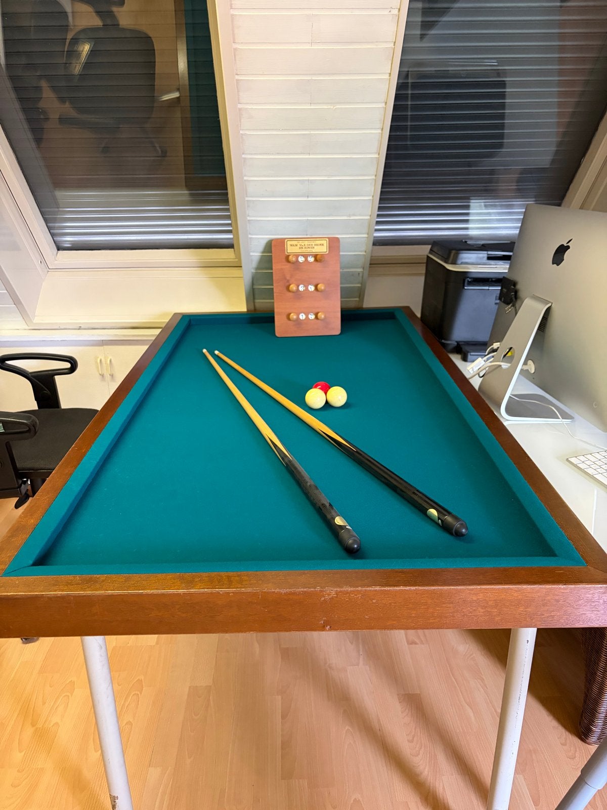 Tafelbiljart Heemskerk - 175 x 95 cm, Ophalen, Gebruikt, Biljarttafel