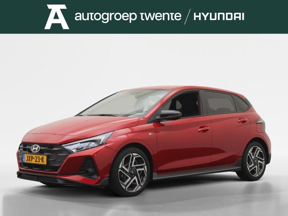Hyundai i20 1.2 N Line | Private lease 429 p.m. (bj 2025), Auto's, Voorwielaandrijving, Gebruikt, Zwart, 4 cilinders