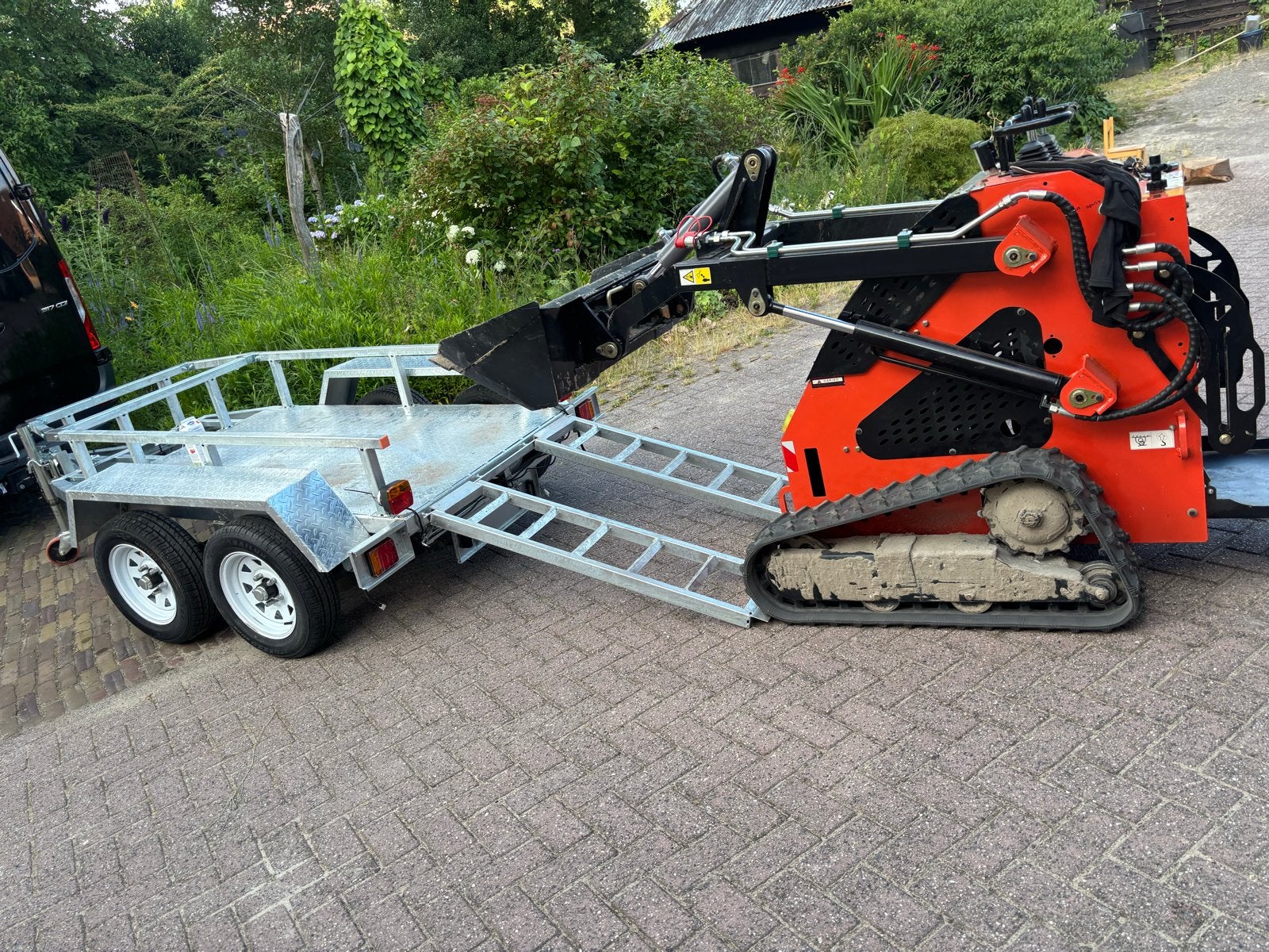 Skidsteer skidloader met transport kar, Ophalen of Verzenden, Overige typen