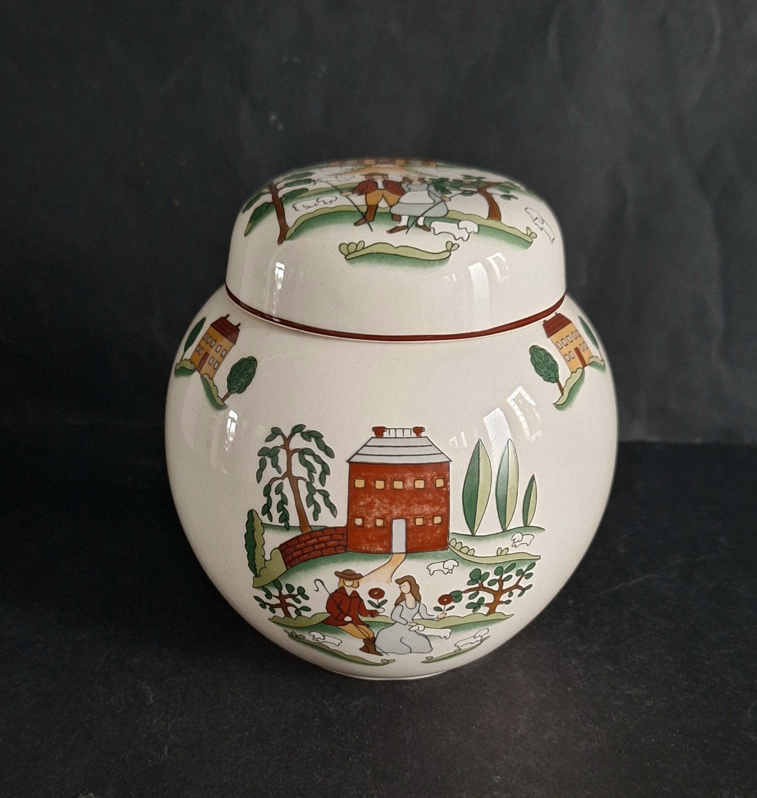 Mason's Ironstone voorraad of gemberpot. Type Country Lane., Huis en Inrichting, Overige merken, Overige typen, Ophalen of Verzenden
