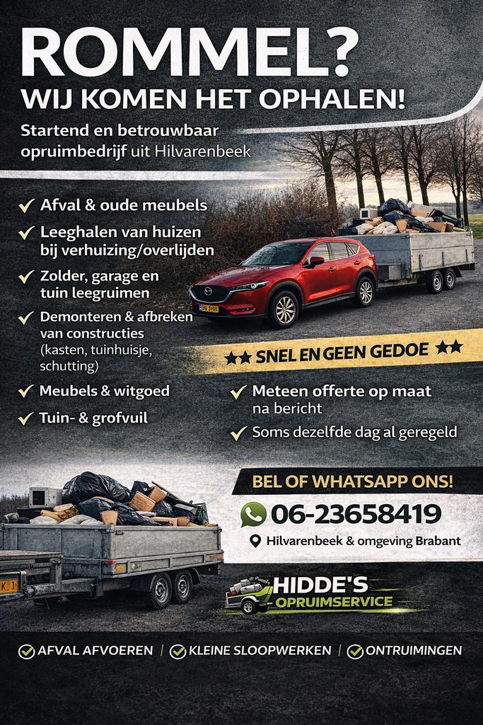 Rommel? Wij komen het ophalen! Ook inclusief sloopwerk, Tuin en Terras, Tuinhuizen, Ophalen
