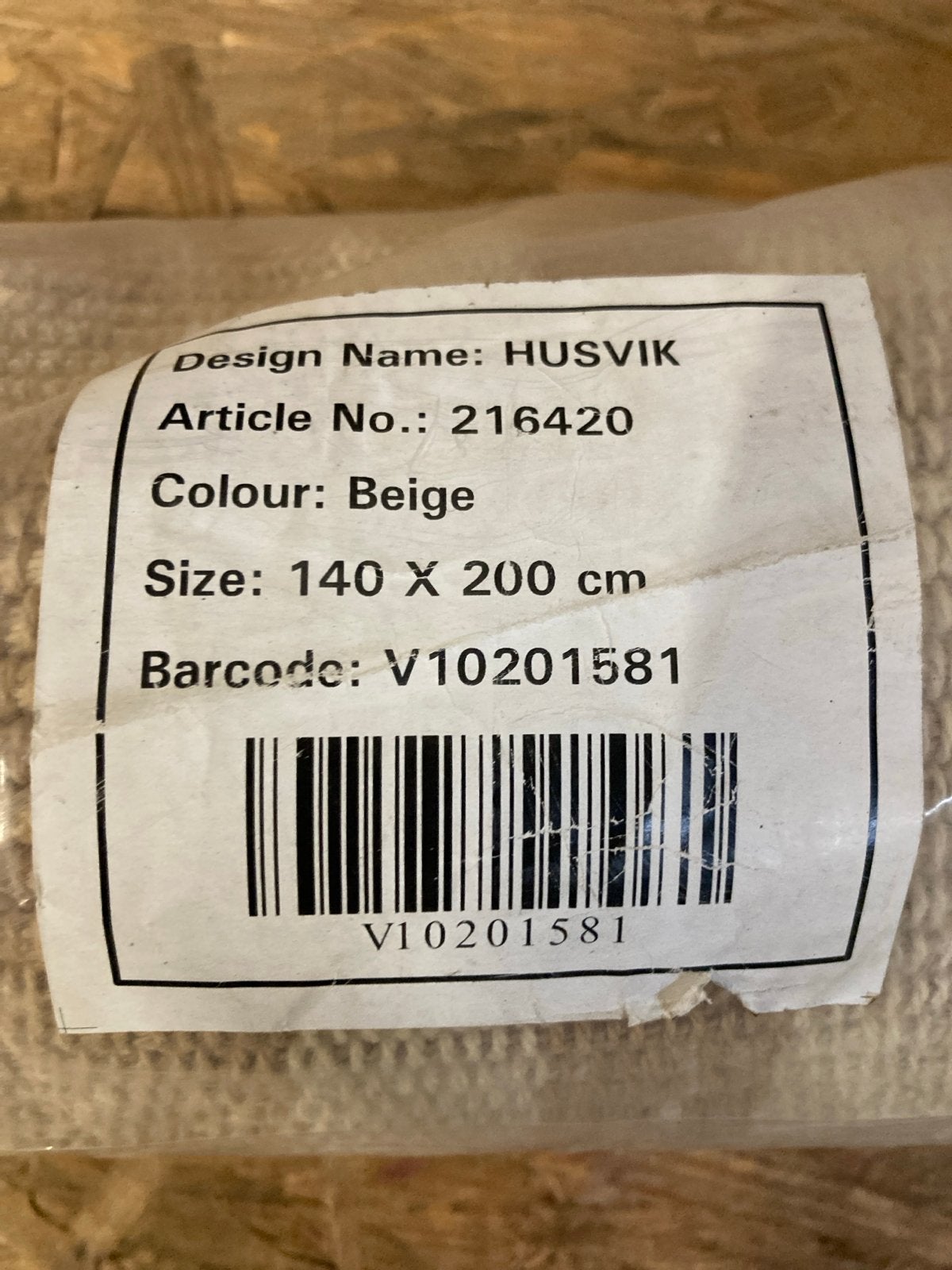 Nieuw Husvik Vloerkleed - 140x200 cm - 100% Katoen, 100 tot 150 cm, Beige, Nieuw, Ophalen of Verzenden