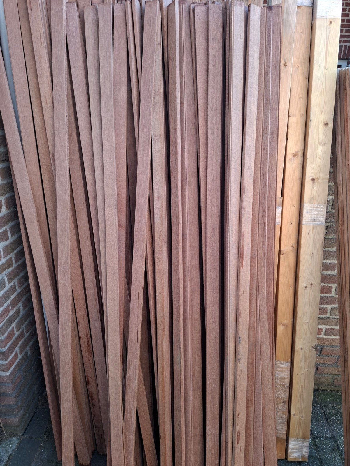 Bankirai latten 45x14x195 cm - 84 stuks - Luxe afwerking, Ophalen, Gebruikt, Minder dan 25 mm, Plank