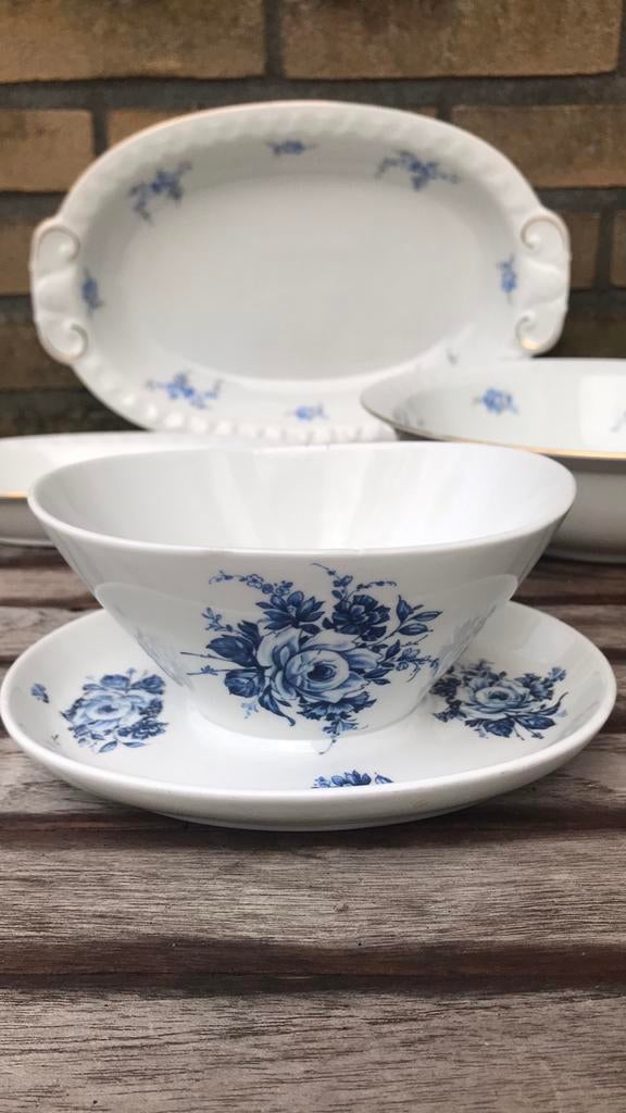 Sauskom met blauwe roosjes, Ophalen of Verzenden