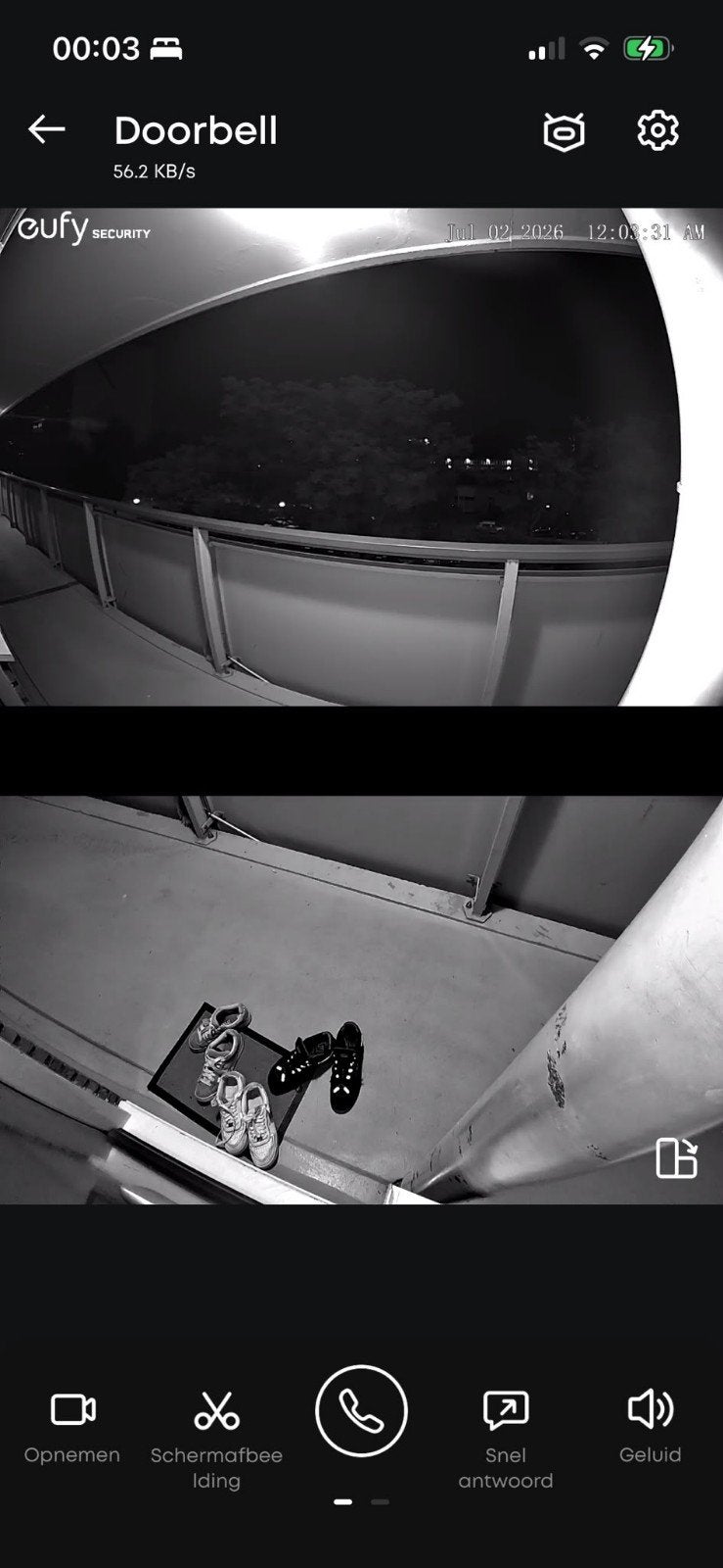 Eufy Security Deurbel Camera - Draadloos, Overige typen, Ophalen of Verzenden, Draadloos, Beweging