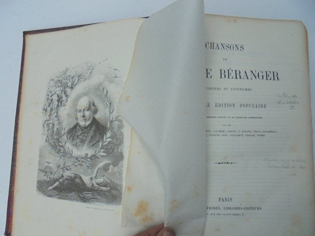 1830 Chansons de P.-J. de Béranger (L4-38), Antiek en Kunst, Antiek | Boeken en Bijbels, Ophalen