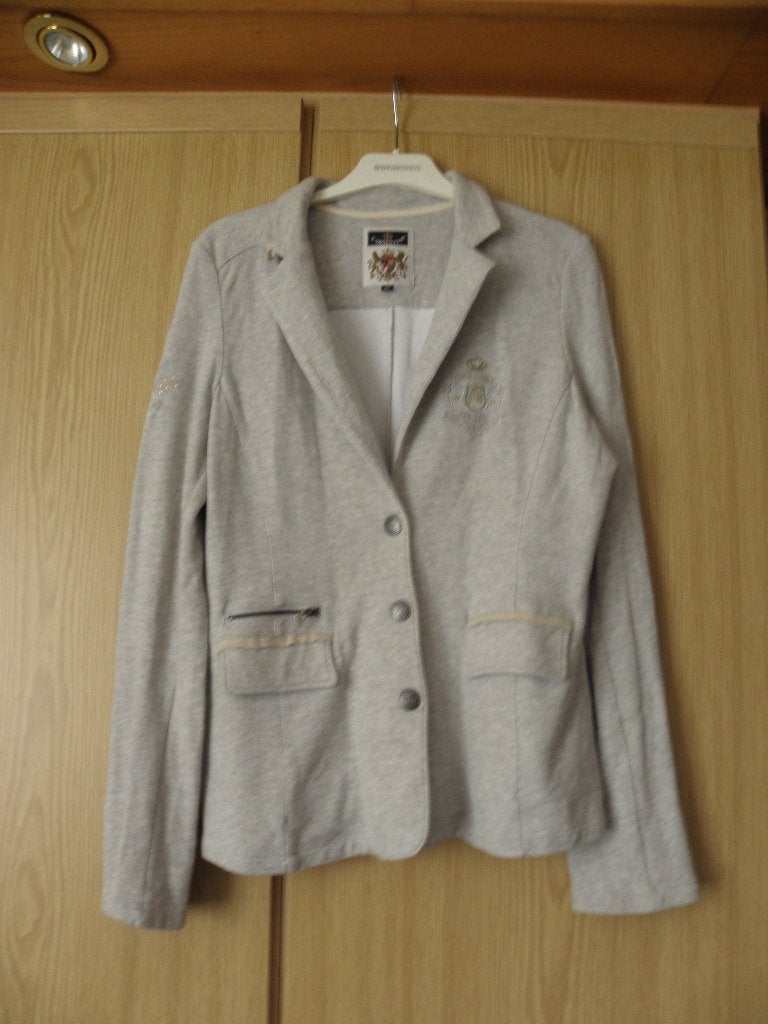Grijs beige katoenen college jasje ARGENTINA 42 nieuwstaat, Maat 38/40 (M), Argentina, Ophalen of Verzenden, Zo goed als nieuw