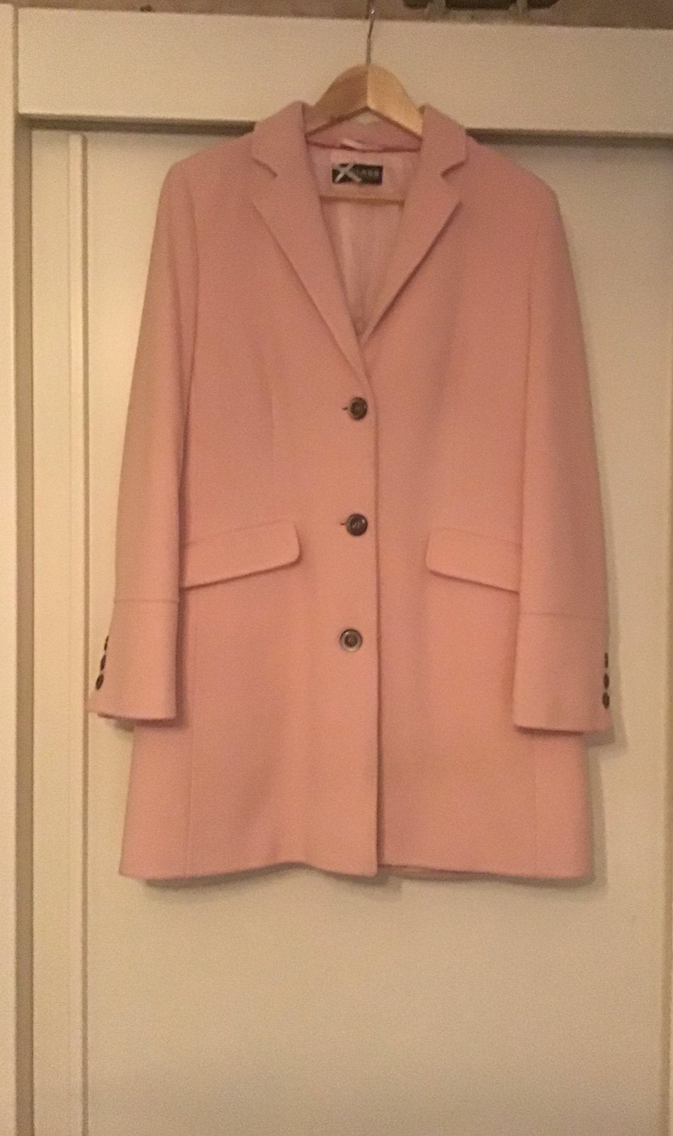 Dames mantel, Ophalen of Verzenden, Zo goed als nieuw, Maat 38/40 (M), Zwart