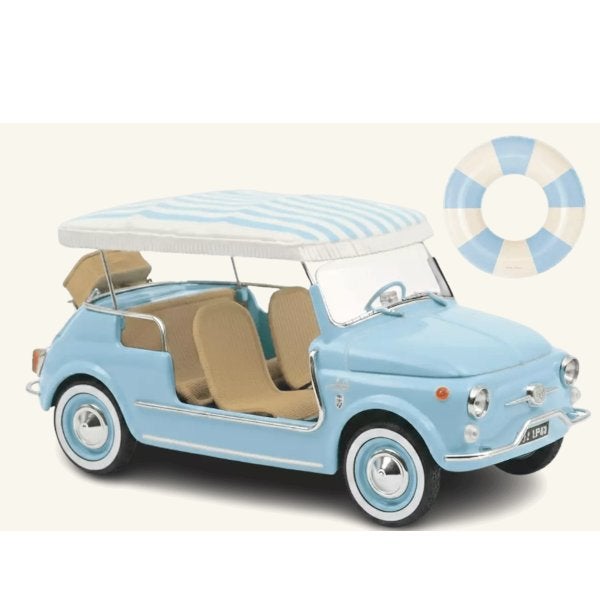 Fiat 500 Jolly 1965 Blauw Schaal 1/18 Norev, Auto, Norev, Ophalen of Verzenden, Norev
