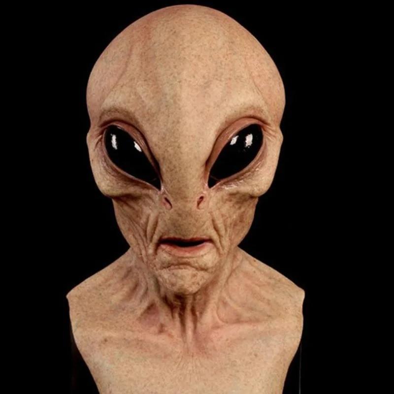 Alien Grey full face latex maskers, Ophalen of Verzenden, Nieuw, Overige typen