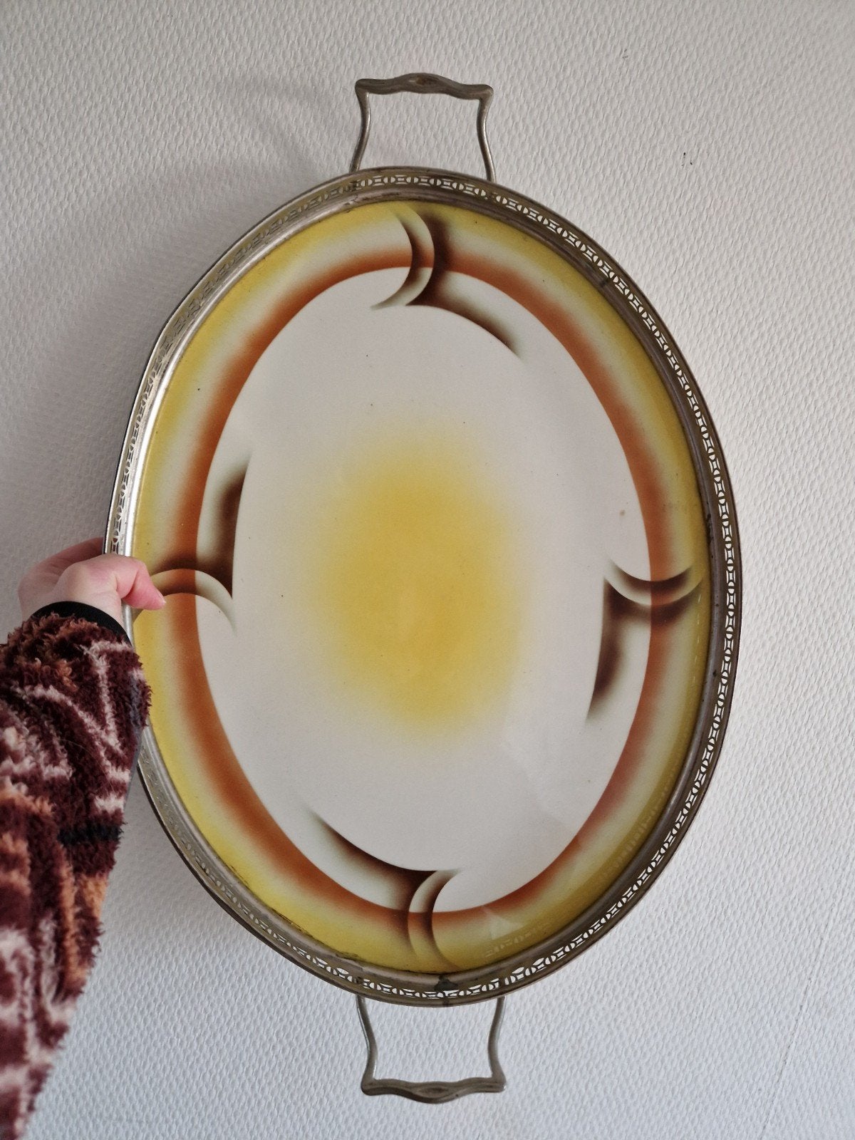 Vintage dienblad in Art Deco stijl, Antiek en Kunst, Ophalen