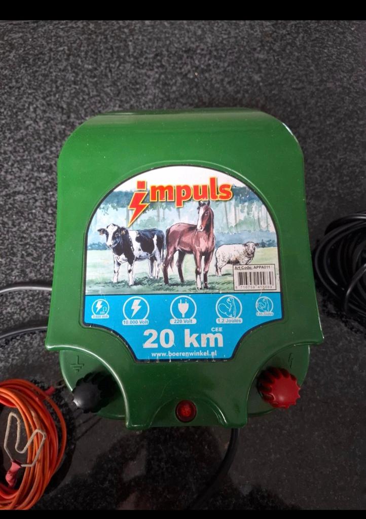 Impuls schrikdraadapparaat voor weide 20km 220V, Dieren en Toebehoren, Weidegang